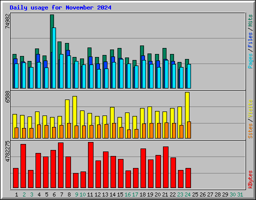 Daily usage for November 2024